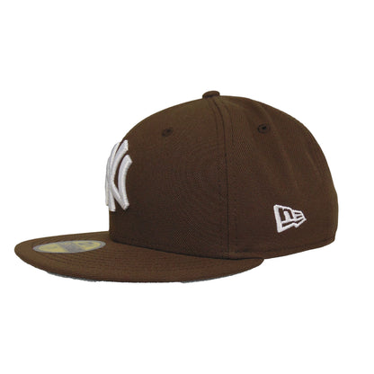 New York Yankees Custom 59FIFTY New Era Cap Walnut brown brown Side View