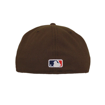 New York Yankees Custom 59FIFTY New Era Cap Walnut brown brown Back View