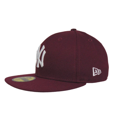New York Yankees Custom 59FIFTY New Era Cap Maroon maroon Side View