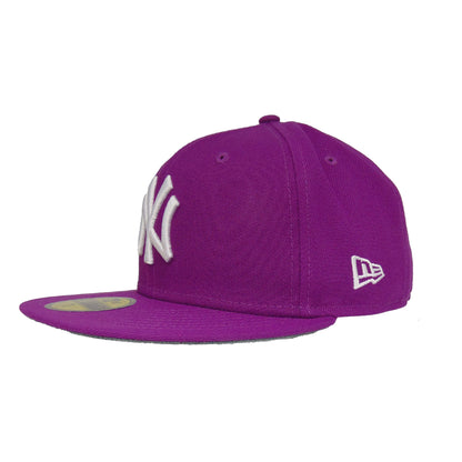 New York Yankees Custom 59FIFTY New Era Cap Berry fuchsia Side View