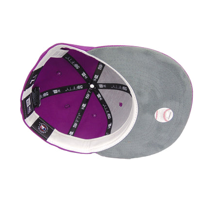 New York Yankees Custom 59FIFTY New Era Cap Berry fuchsia Undervisor View