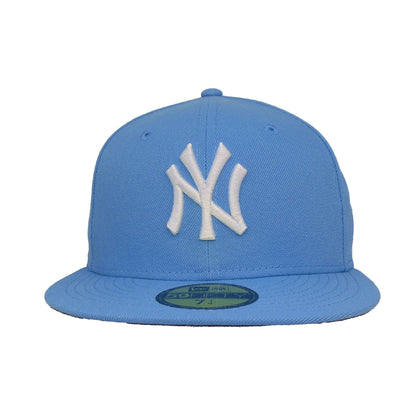 New York Yankees Custom New Era 59FIFTY Cap sky blue sky blue Front View