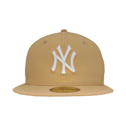 New York Yankees Custom New Era Cap Camel Ripstop beige Front View
