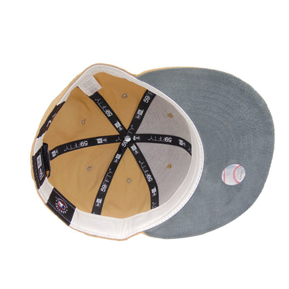 New York Yankees Custom New Era Cap Camel Ripstop beige Undervisor View