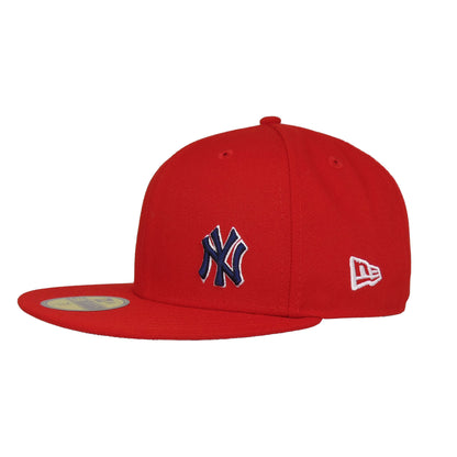 New York Yankees Custom 59FIFTY New Era Cap Flawless Red red Side View