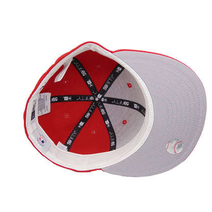 New York Yankees Custom 59FIFTY New Era Cap Flawless Red red Undervisor View