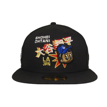 Los Angeles Dodgers custom 59FIFTY New Era Cap OTHANI black 40th Anni black Front View