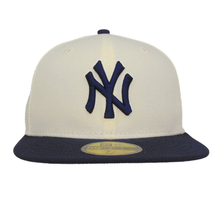 New York Yankees Custom 59FIFTY New Era Cap Chrome Navy