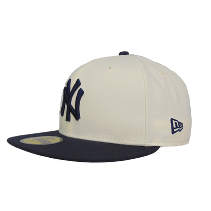 New York Yankees Custom 59FIFTY New Era Cap Chrome Navy