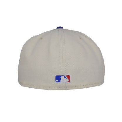 Los Angeles Dodgers Custom New Era 59FIFTY Cap Chrome Royal chrome
blue Back View