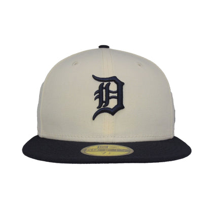 Detroit Tigers Custom New Era 59FIFTY Cap Chrome Navy chrome
navy Front View