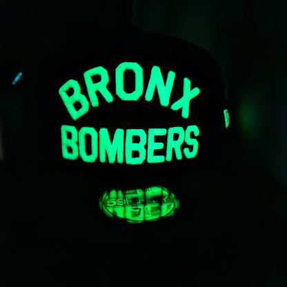 New York Yankees Custom New Era Cap Bronx Bombers Glow navy Side View
