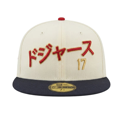 Los Angeles Dodgers Custom New Era 59FIFTY Cap Chrome Navy Ohtani 17