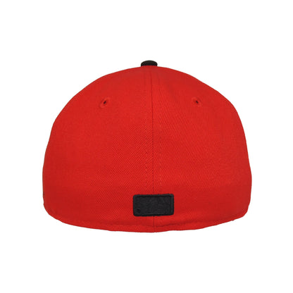 Los Angeles Dodgers Custom New Era 59FIFTY Cap Fire Red red
black  Back View