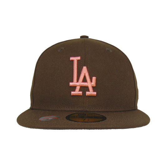 Los Angeles Dodgers Custom New Era 59FIFTY Cap Walnut