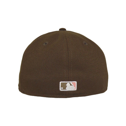 Los Angeles Dodgers Custom New Era 59FIFTY Cap Walnut brown Back View