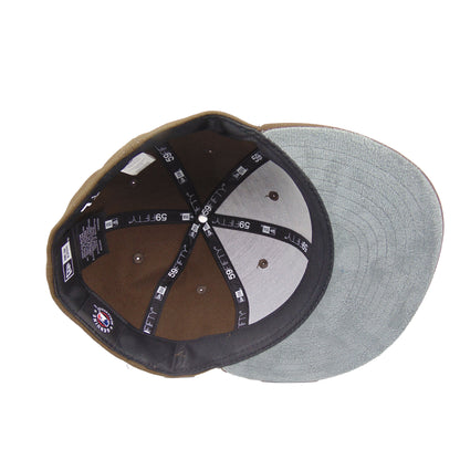 Los Angeles Dodgers Custom New Era 59FIFTY Cap Walnut brown Undervisor View