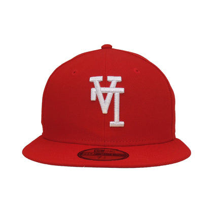 Los Angeles Dodgers 40th Anniversary Custom New Era 59FIFTY Cap Flip red red Front View