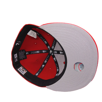 Los Angeles Dodgers 40th Anniversary Custom New Era 59FIFTY Cap Flip red red Undervisor View