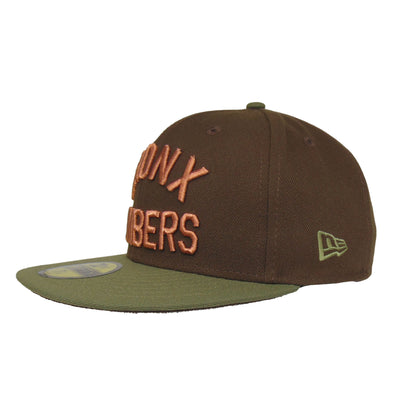 New York Yankees Custom New Era Cap Bronx Bombers B&B brown
olive Side View