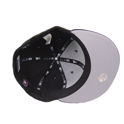 Minnesota Twins Custom New Era 59FIFTY Cap Black black Undervisor View