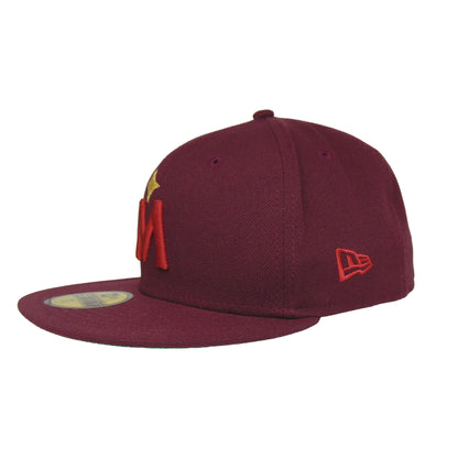 Minnesota Twins Custom New Era 59FIFTY Cap Maroon maroon Side View