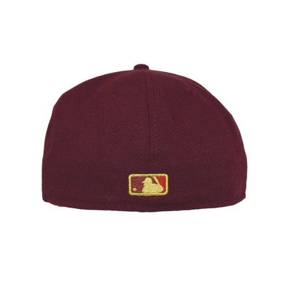 Minnesota Twins Custom New Era 59FIFTY Cap Maroon maroon Back View