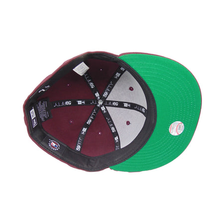 Minnesota Twins Custom New Era 59FIFTY Cap Maroon maroon Undervisor View