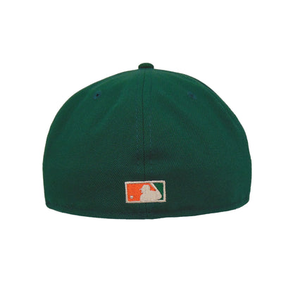 New York Mets New Era Custom 59FIFTY Cap dark green dark green Back View