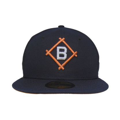 Brooklyn Dodgers Custom 59FIFTY New Era Cap Navy navy Front View