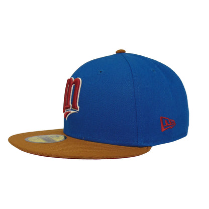 Minnesota Twins Custom New Era 59FIFTY Cap seashore blue
peanut Side View