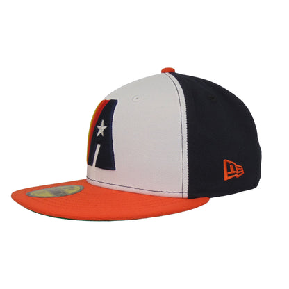 Houston Astros Custom New Era 59FIFTY Cap tritone navy
white
orange Side View