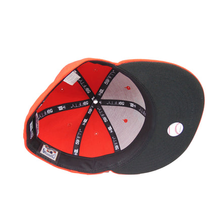 New York Mets Custom New Era 59FIFTY Cap red red Undervisor View