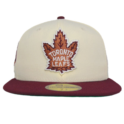 Toronto Maple Leafs Custom New Era 59FIFTY Cap Chrome Maroon