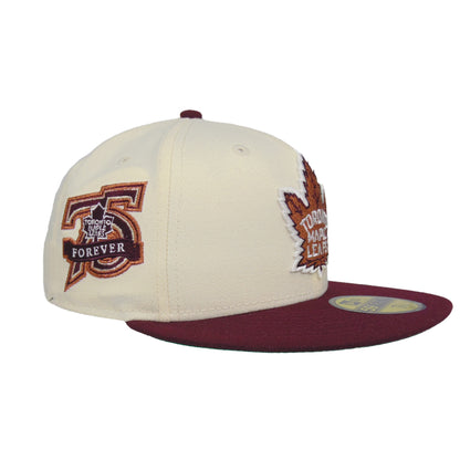 Toronto Maple Leafs Custom New Era 59FIFTY Cap Chrome Maroon