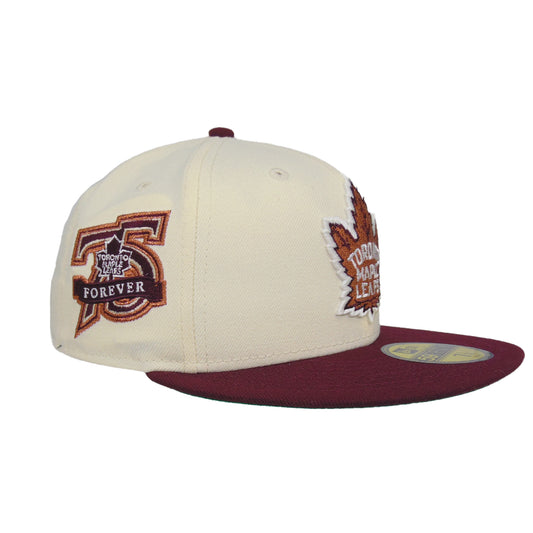 Toronto Maple Leafs Custom New Era 59FIFTY Cap Chrome Maroon