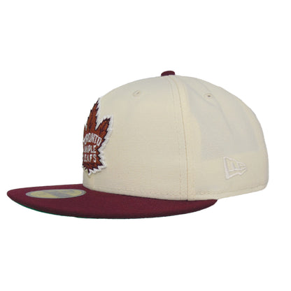 Toronto Maple Leafs Custom New Era 59FIFTY Cap Chrome Maroon