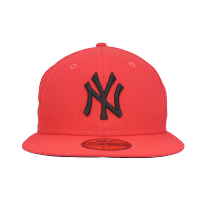 New York Yankees Custom New Era 59FIFTY Cap Lava red red Front View