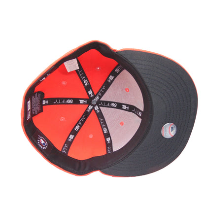 New York Yankees Custom New Era 59FIFTY Cap Lava red red Undervisor View