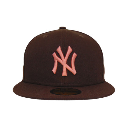 New York Yankees Custom 59FIFTY New Era Cap Burnt Wood brown Front View