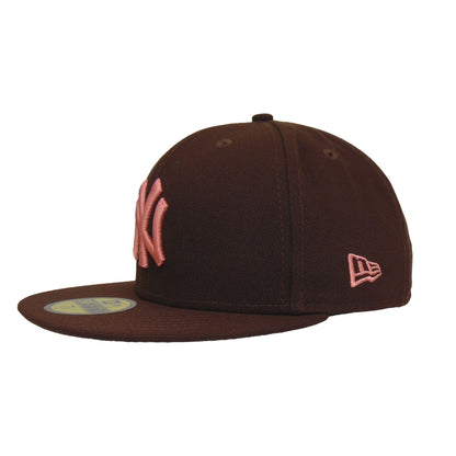 New York Yankees Custom 59FIFTY New Era Cap Burnt Wood brown Side View