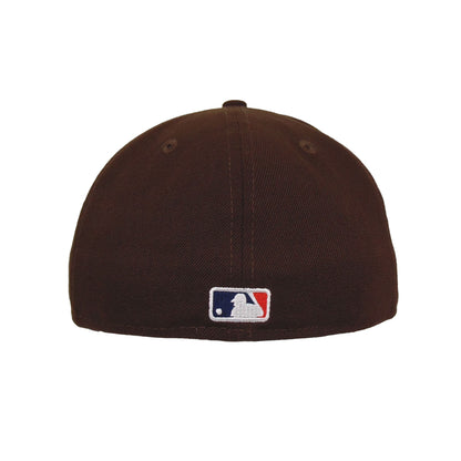 New York Yankees Custom 59FIFTY New Era Cap Burnt Wood brown Back View
