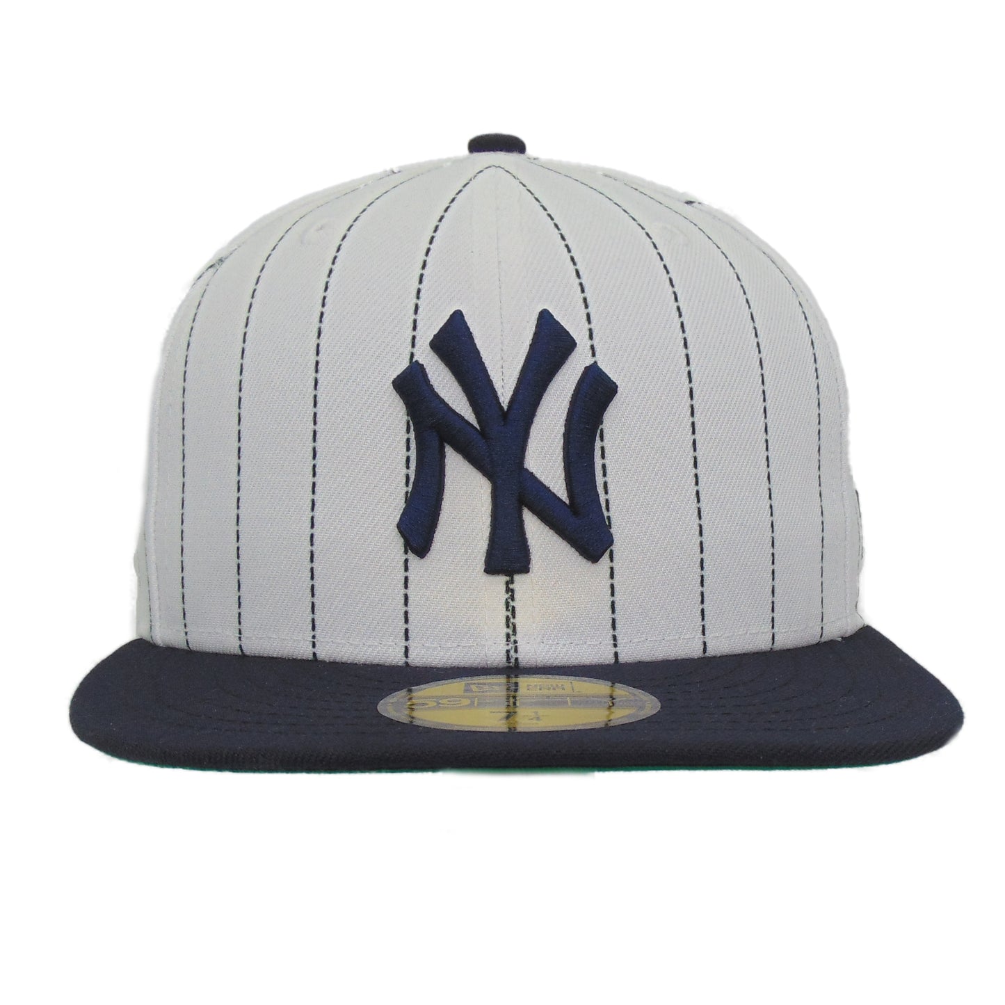 New York Yankees Custom Stripes New Era 59FIFTY White Navy Cap