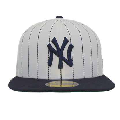 New York Yankees Custom Stripes New Era 59FIFTY White Navy Cap
