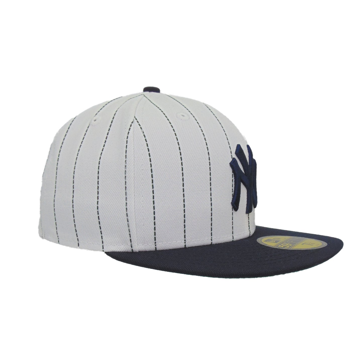 New York Yankees Custom Stripes New Era 59FIFTY White Navy Cap