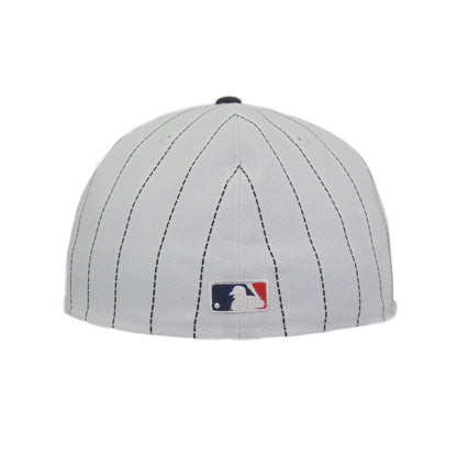 New York Yankees Custom Stripes New Era 59FIFTY White Navy Cap