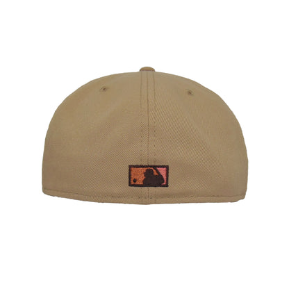 Baltimore Orioles Custom New Era 59FIFTY Cap Camel wheat Back View