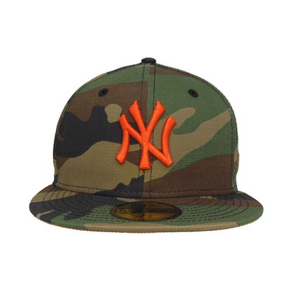 New York Yankees Custom 59FIFTY New Era Cap Woodland Camo Woodland Camo Front View