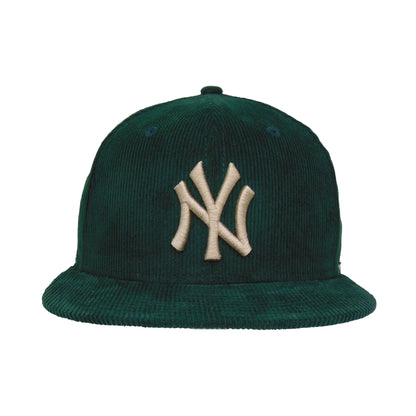 New York Yankees Custom 59FIFTY New Era Cap Dk Green Corduroy dark green Front View