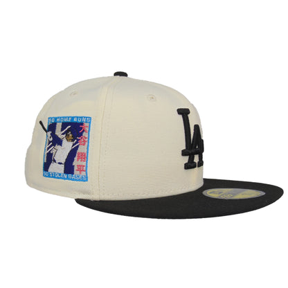 Los Angeles Dodgers Custom New Era 59FIFTY Cap Chrome Black